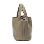 Hermes Picotin Eto Gray Clemence Leather — view 3