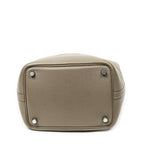 Hermes Picotin Eto Gray Clemence Leather — view 6