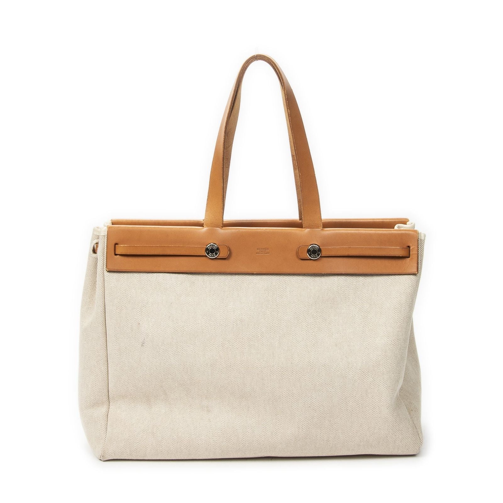 Hermes Herbag Cabas Beige Tan Gmab Handbag — view 5