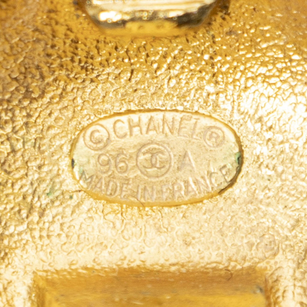 Chanel CC Quilted Round Disc Clip on Earrings — view 3