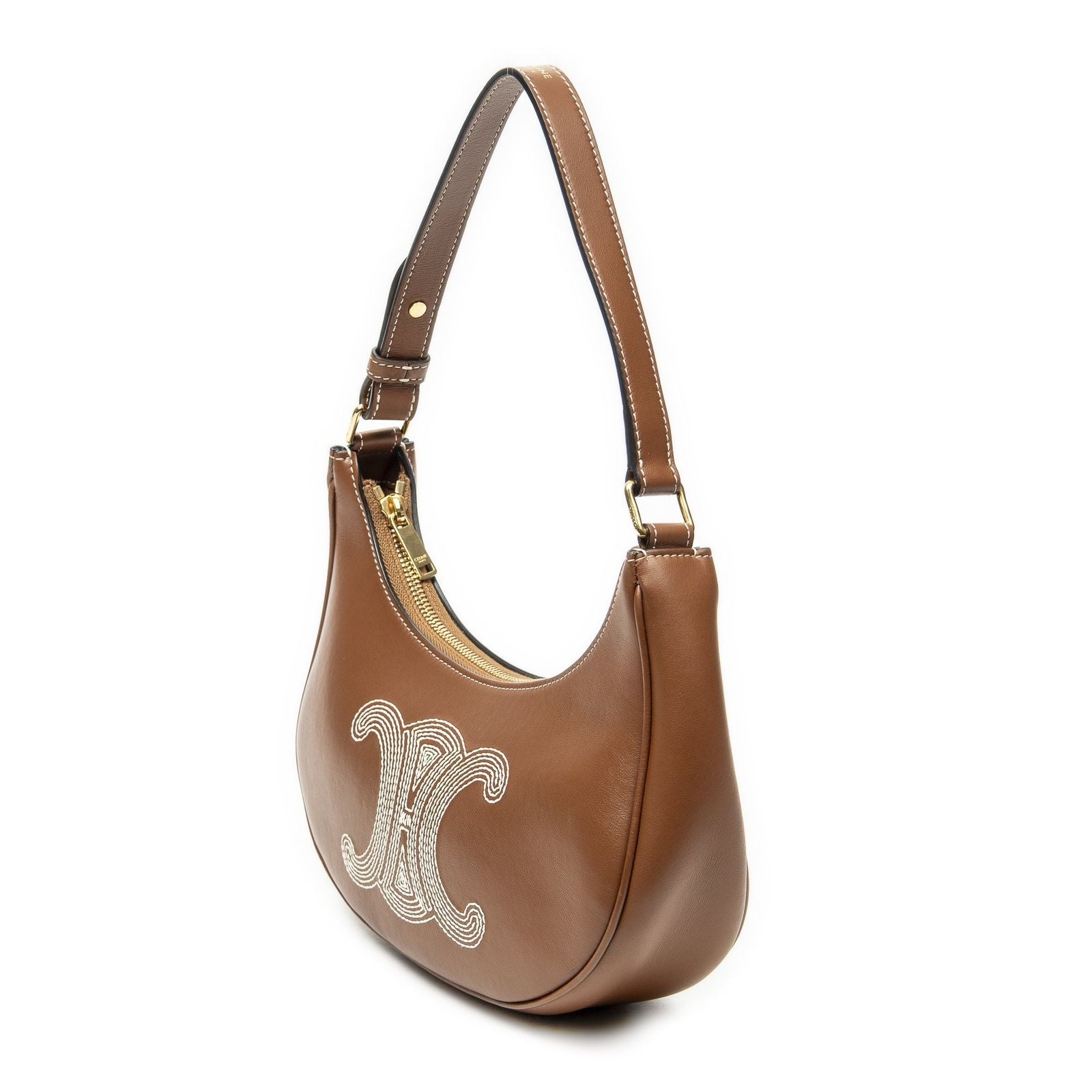 Celine Ava Hobo Brown Calfskin Leather — view 2