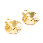 Chanel CC Logo Round Clip Type Earrings Gold Plated — view 2