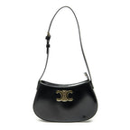 Celine Medium Tilly Triomphe Black Smooth Leather Shoulder