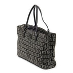 Fendi Tote Brown Beige Zucchi Canvas — view 2