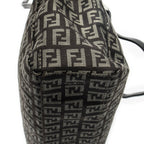 Fendi Tote Brown Beige Zucchi Canvas — view 8