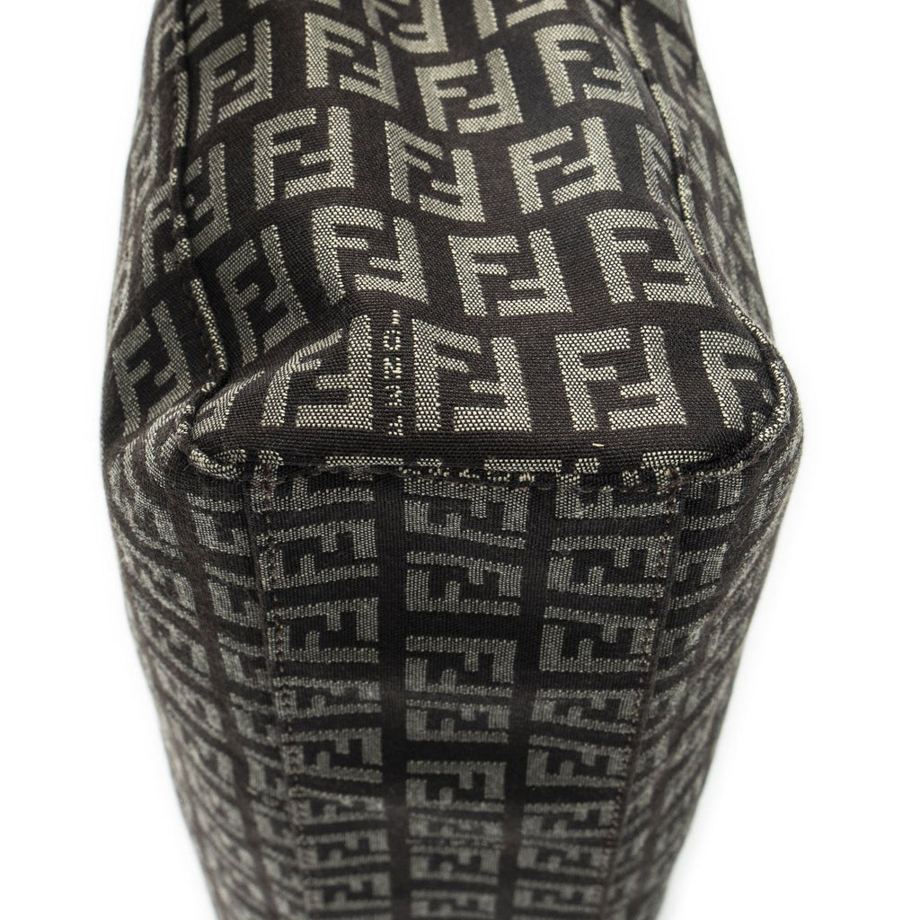 Fendi Tote Brown Beige Zucchi Canvas — view 7