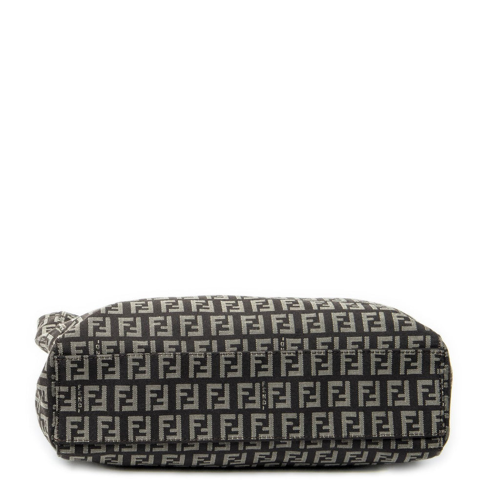 Fendi Tote Brown Beige Zucchi Canvas — view 6