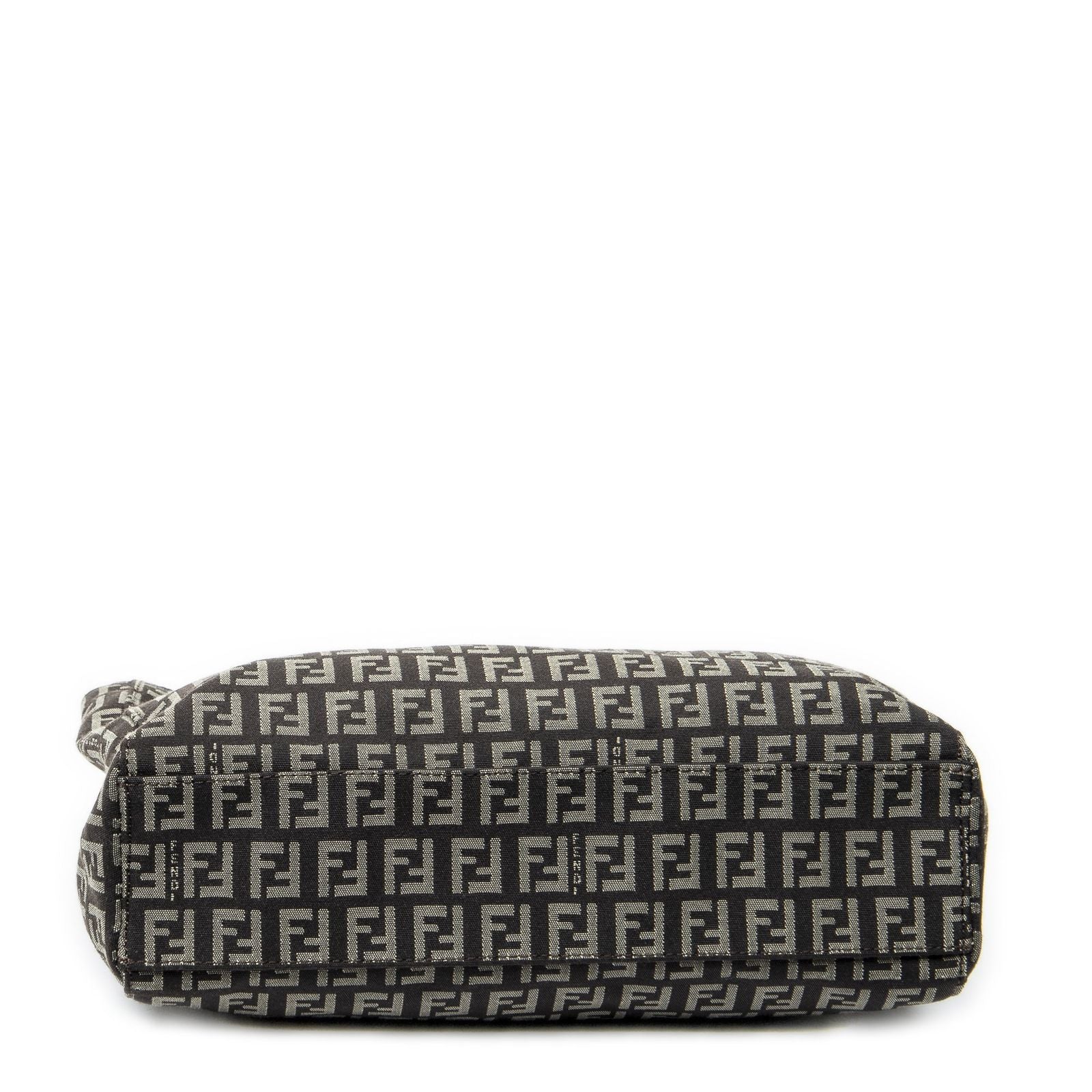 Fendi Tote Brown Beige Zucchi Canvas — view 6