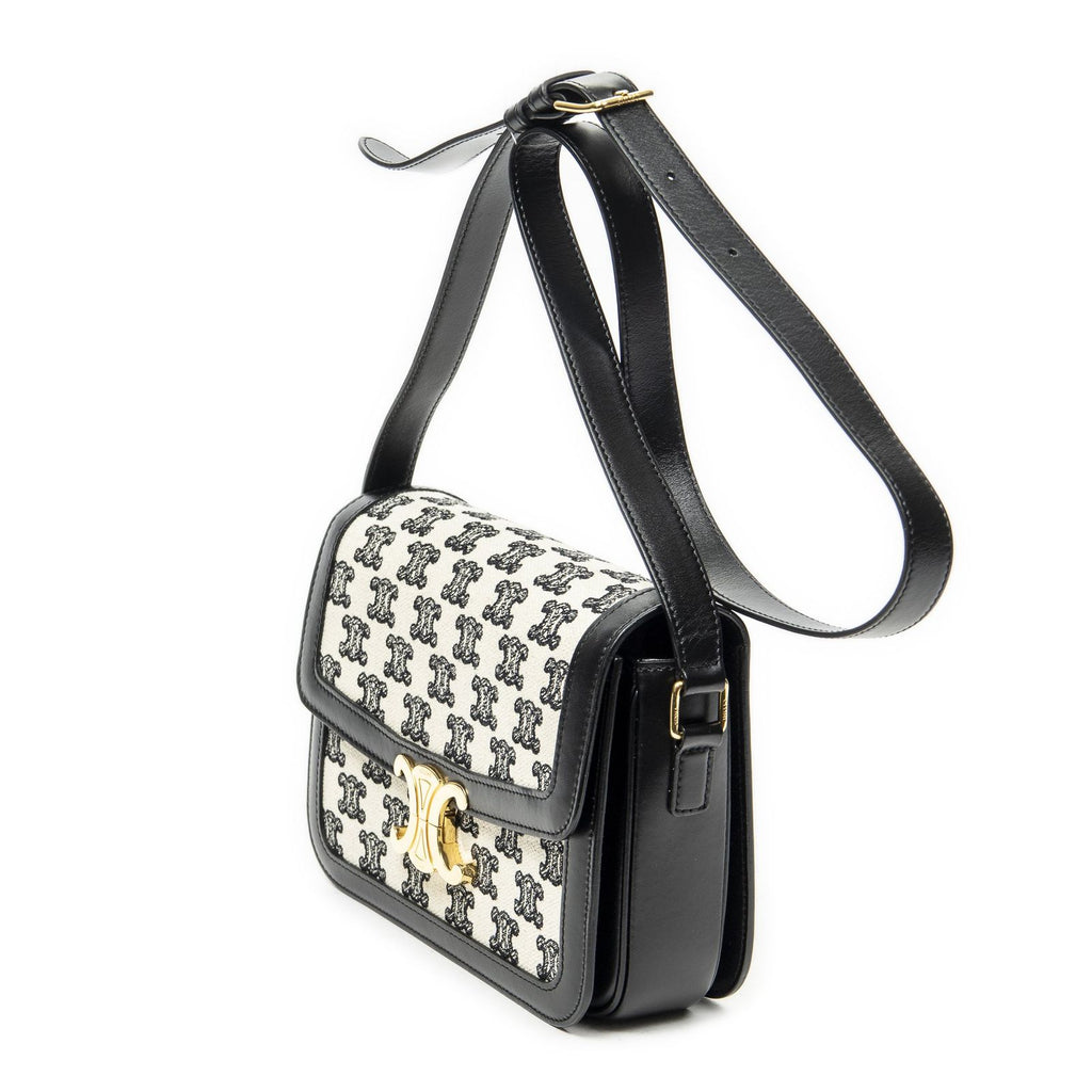 Celine Classique Triomphe Crossbody Black Print Bro Canvas — view 2