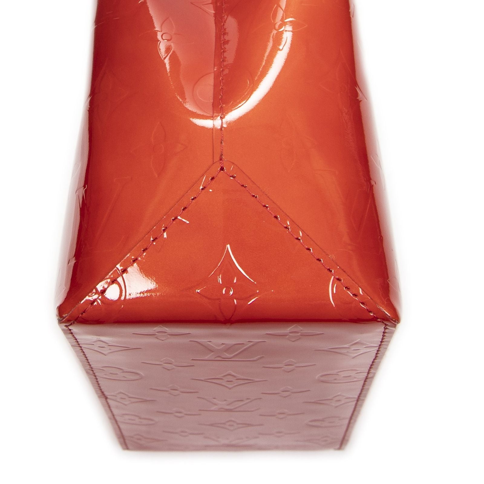 Louis Vuitton Tall Red Monogram Vernis Handbag — view 7