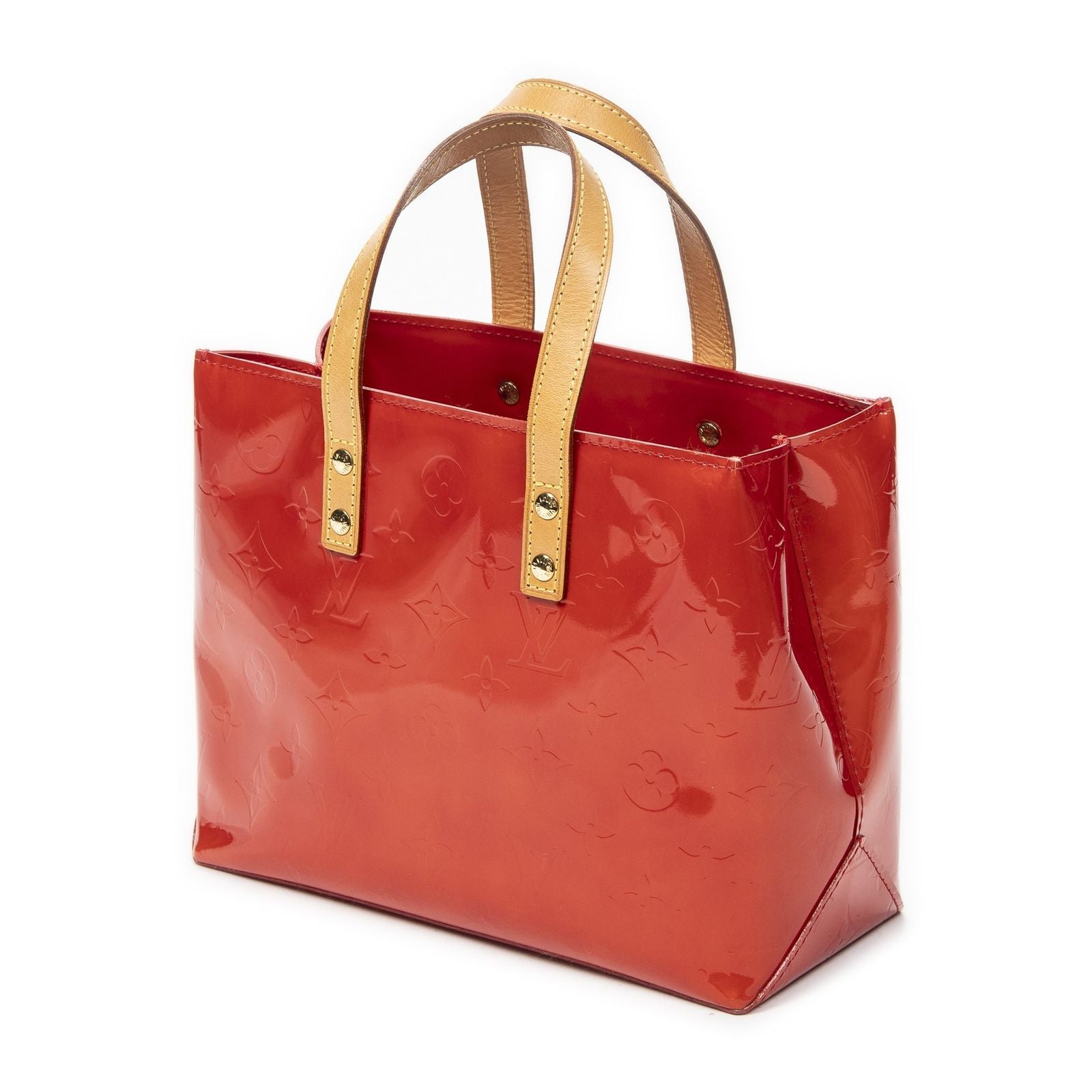 Louis Vuitton Tall Red Monogram Vernis Handbag — view 2