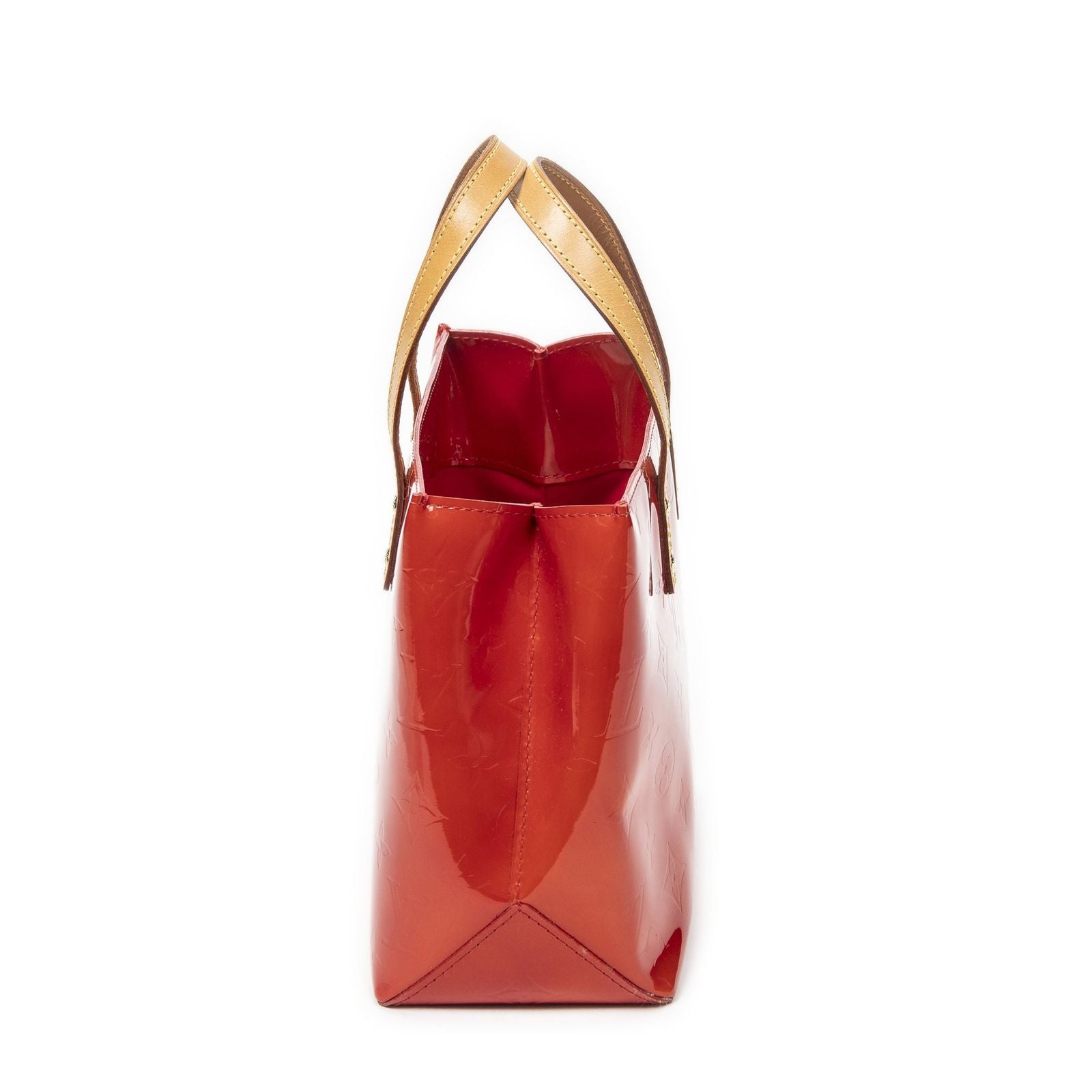 Louis Vuitton Tall Red Monogram Vernis Handbag — view 4