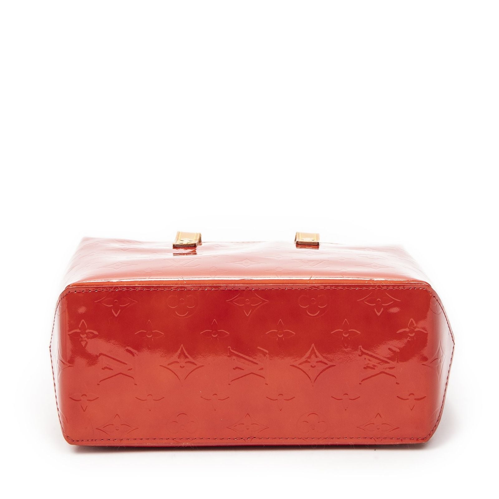 Louis Vuitton Tall Red Monogram Vernis Handbag — view 6