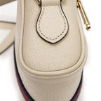 Gucci Mini Web Ophidia Cross Ivory Grain Calf Leather Shoulder — view 7