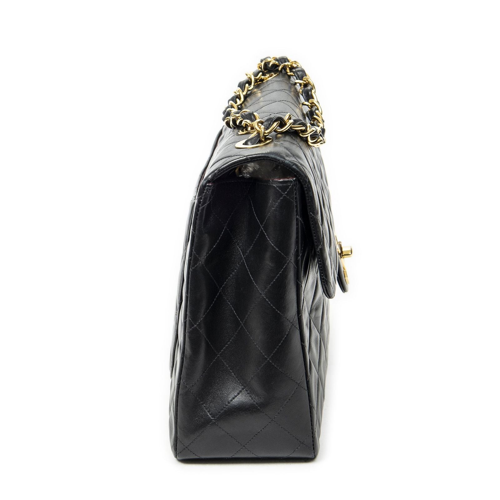 Chanel Maxi Jumbo XL Flap Black Quilted Lambskin Leather — view 4