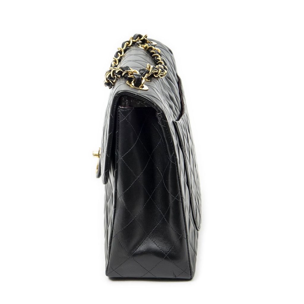 Chanel Maxi Jumbo XL Flap Black Quilted Lambskin Leather — view 3