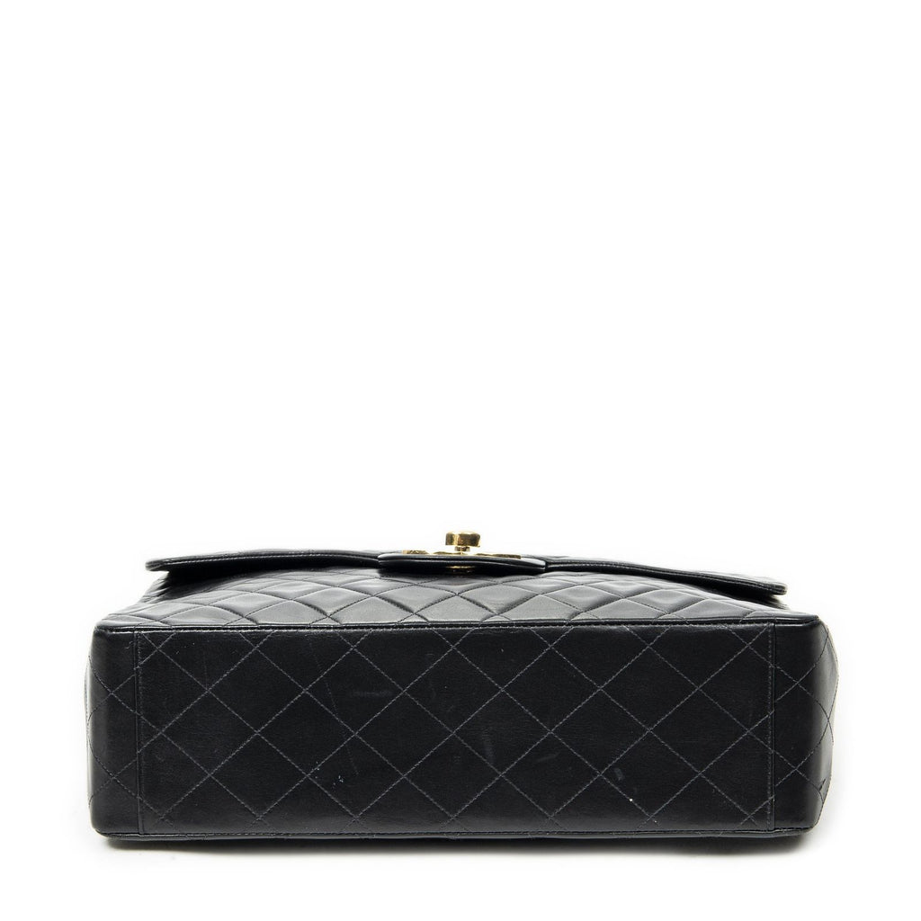 Chanel Maxi Jumbo XL Flap Black Quilted Lambskin Leather — view 6