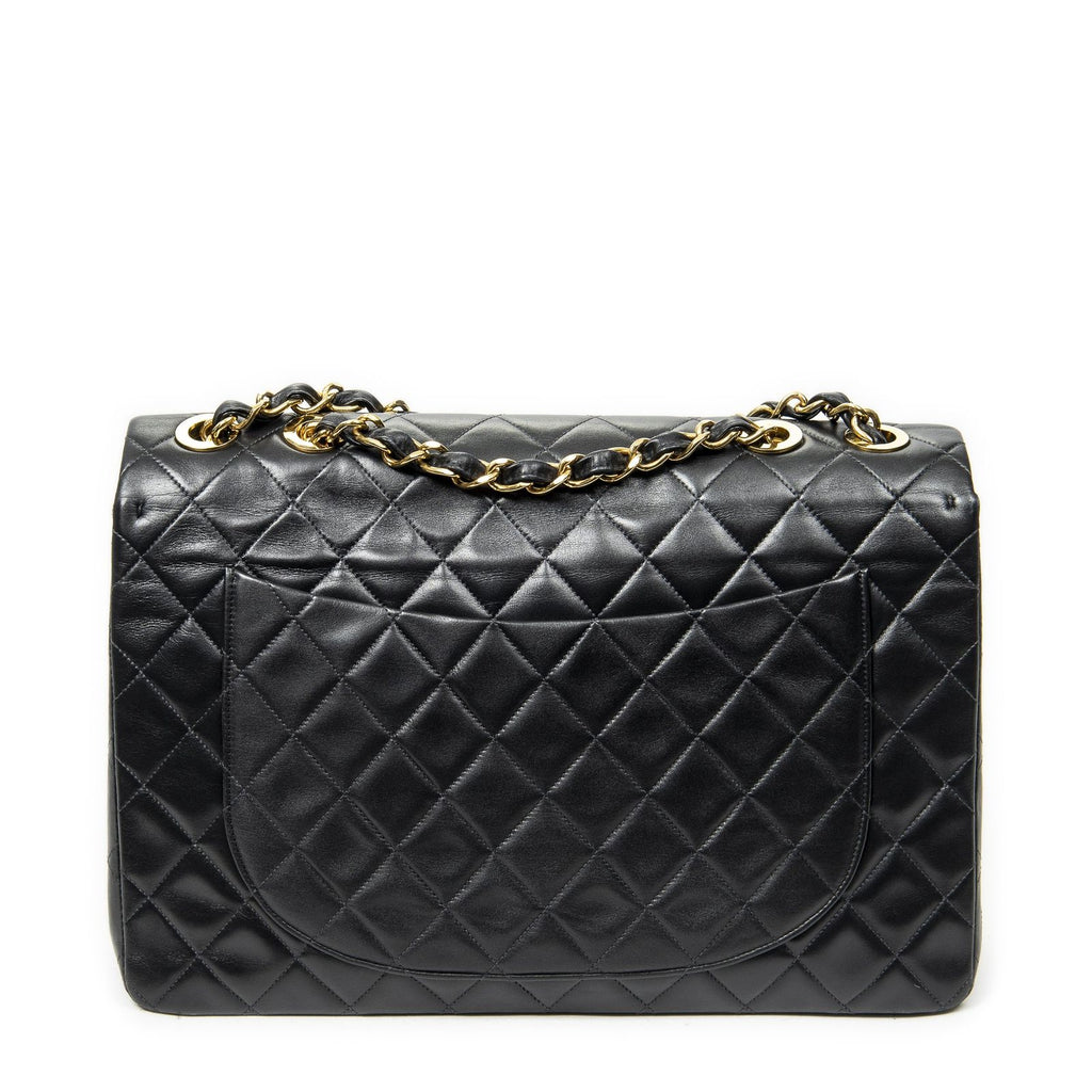 Chanel Maxi Jumbo XL Flap Black Quilted Lambskin Leather — view 5