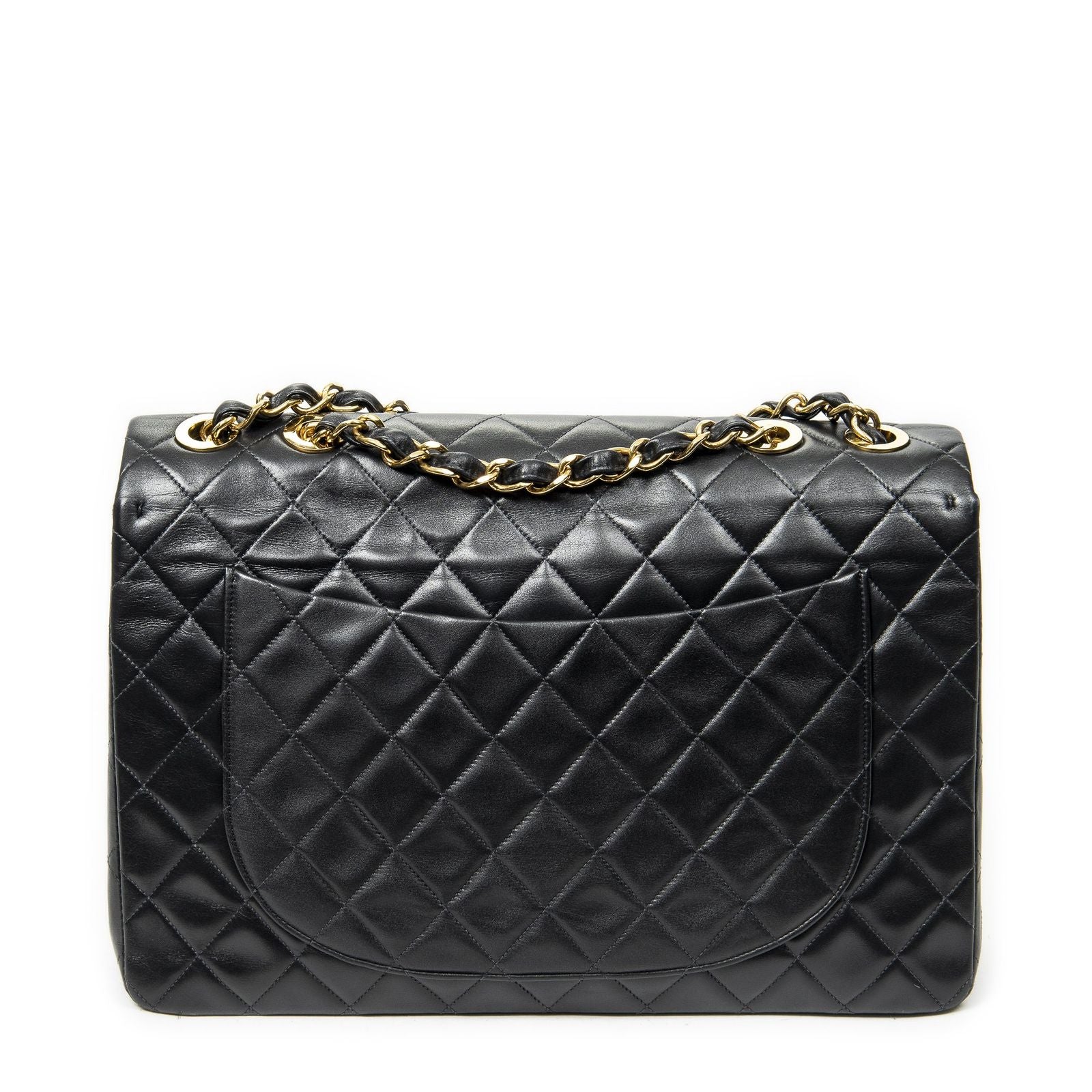 Chanel Maxi Jumbo XL Flap Black Quilted Lambskin Leather — view 5