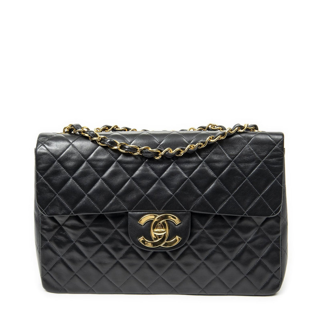 Chanel Maxi Jumbo XL Flap Black Quilted Lambskin Leather