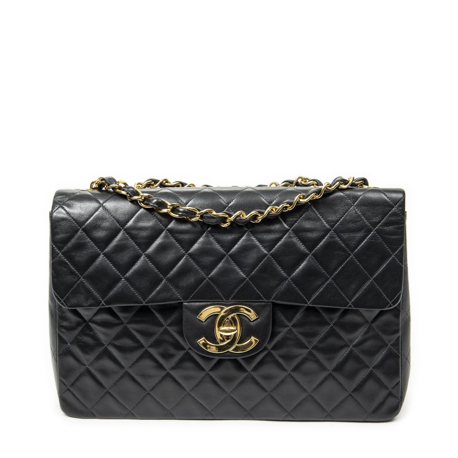 Chanel Maxi Jumbo XL Flap Black Quilted Lambskin Leather