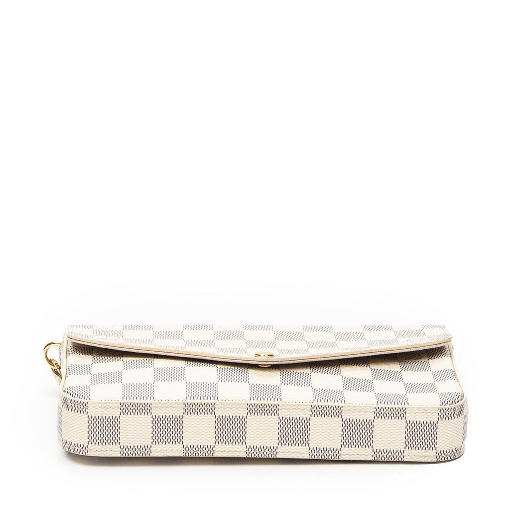 Louis Vuitton Pochette Felicie Ivory Damier Azur Shoulder — view 6