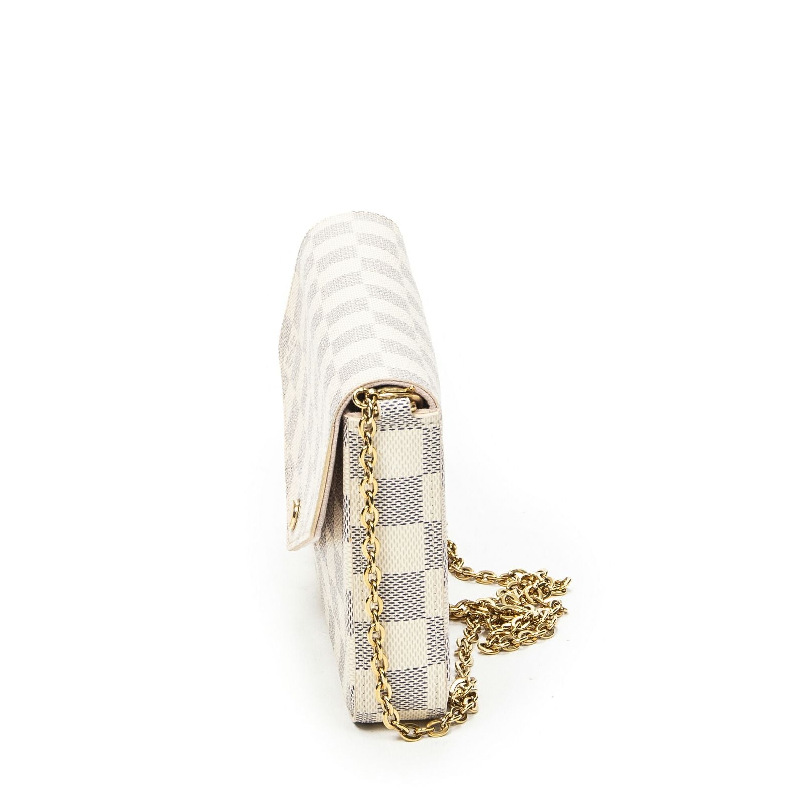Louis Vuitton Pochette Felicie Ivory Damier Azur Shoulder — view 3