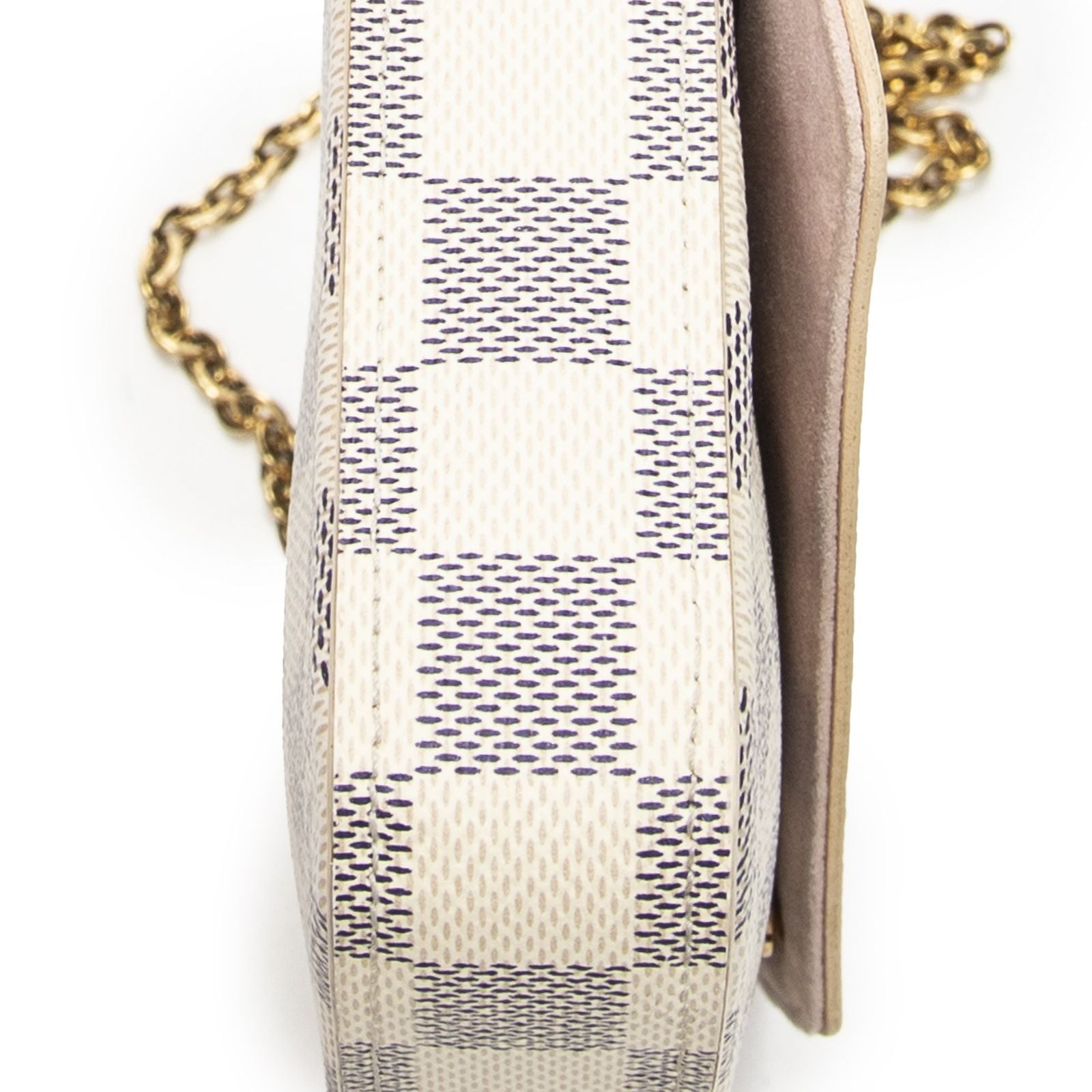 Louis Vuitton Pochette Felicie Ivory Damier Azur Shoulder — view 7