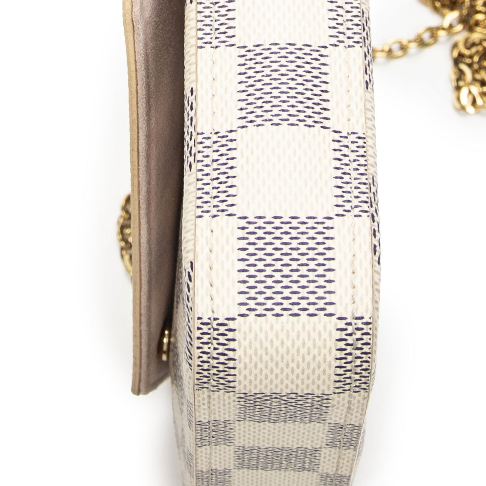 Louis Vuitton Pochette Felicie Ivory Damier Azur Shoulder — view 8