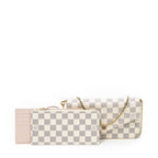 Louis Vuitton Pochette Felicie Ivory Damier Azur Shoulder