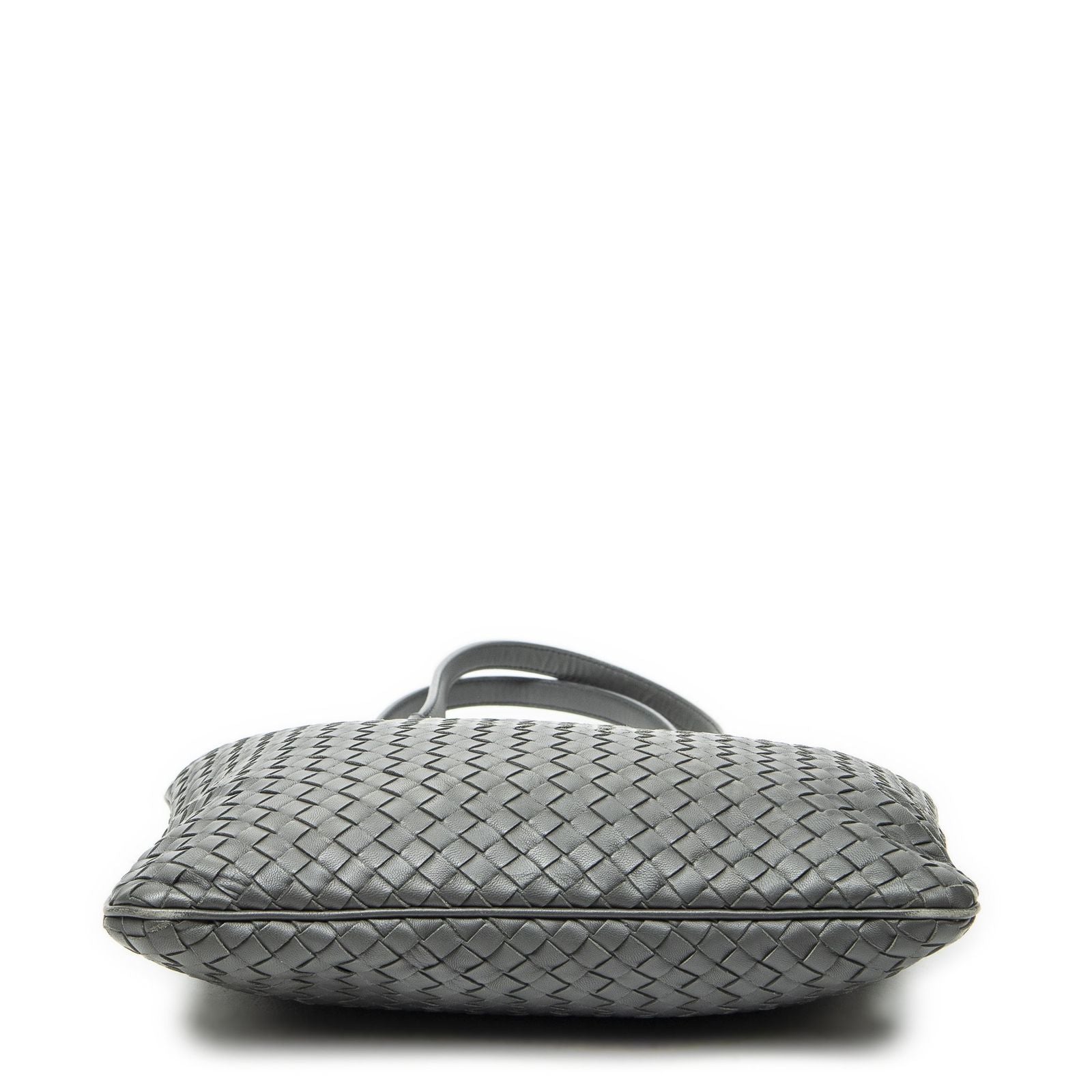 Bottega Veneta Flat Tote Gray Intrecciato Leather — view 6