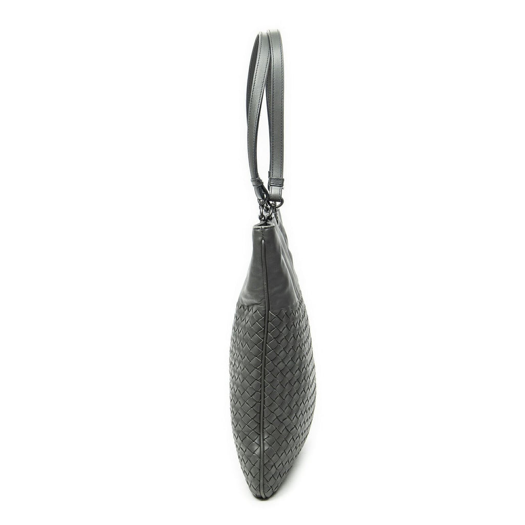 Bottega Veneta Flat Tote Gray Intrecciato Leather — view 3