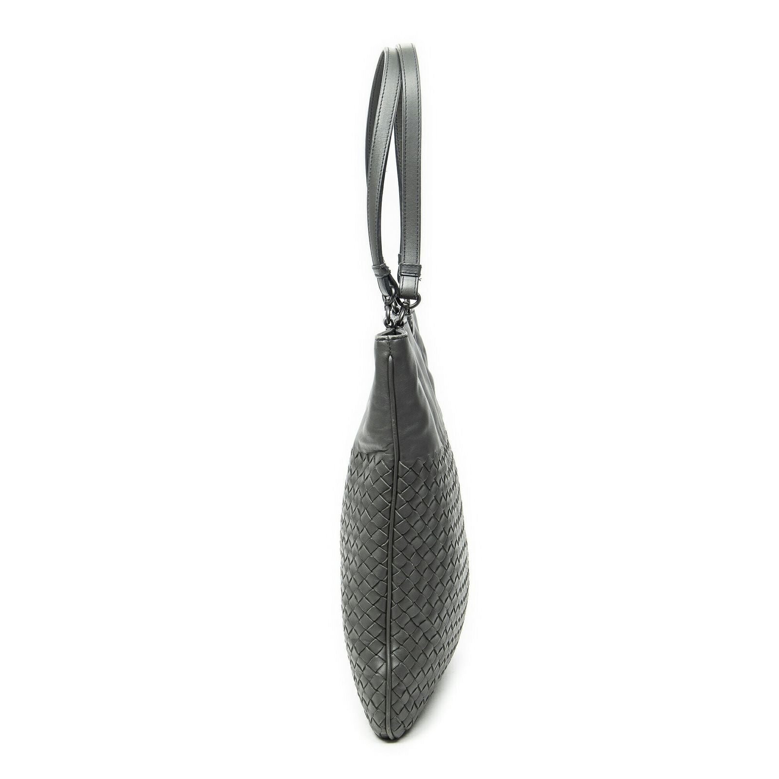 Bottega Veneta Flat Tote Gray Intrecciato Leather — view 3