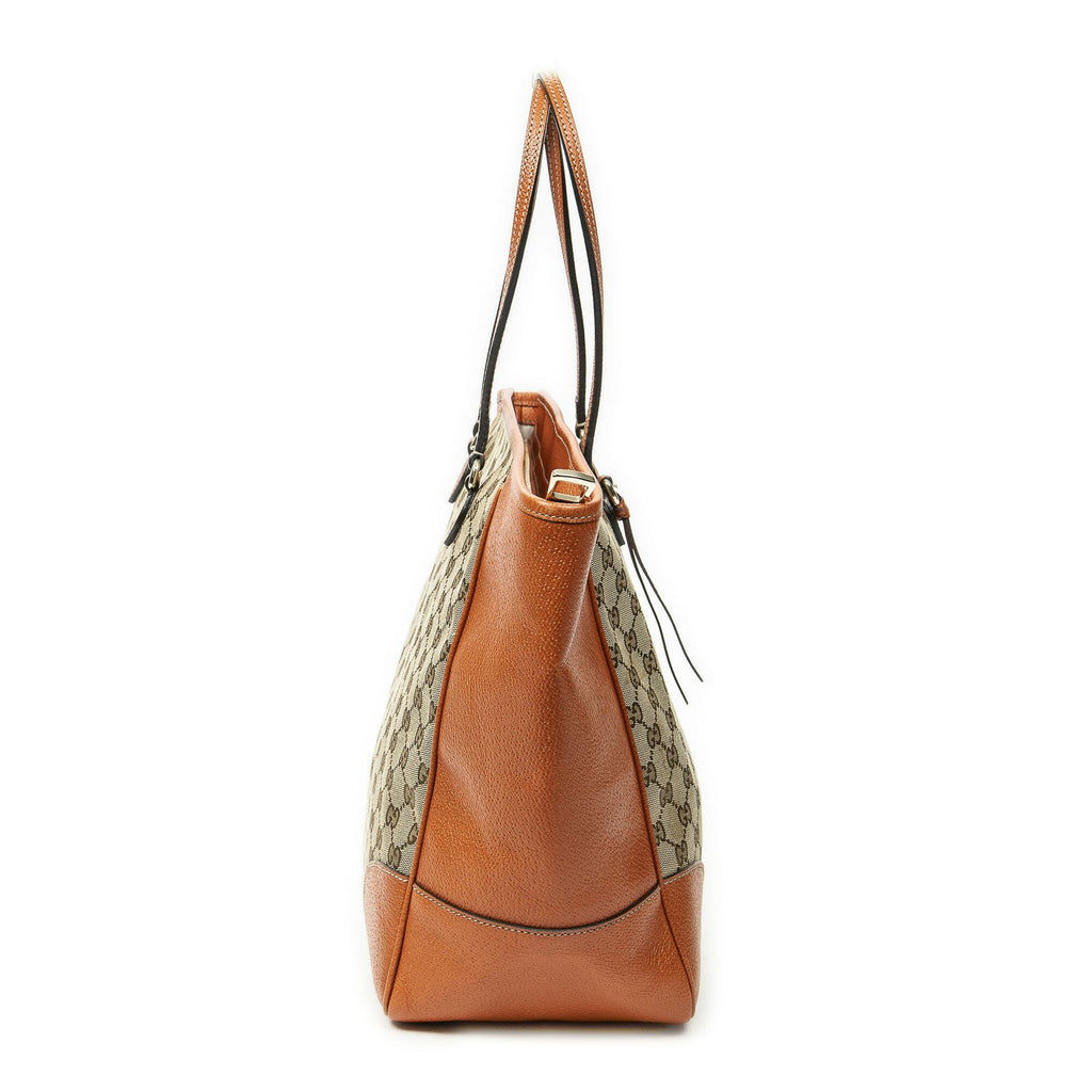 Gucci Bree Tote Orange Beige GG Canvas — view 4