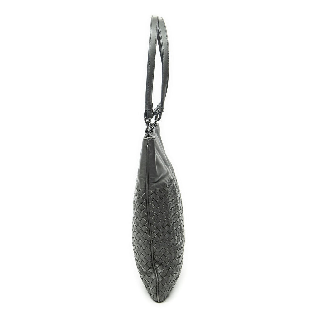 Bottega Veneta Flat Tote Gray Intrecciato Leather — view 4