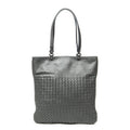Bottega Veneta Flat Tote Gray Intrecciato Leather