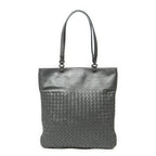 Bottega Veneta Flat Tote Gray Intrecciato Leather