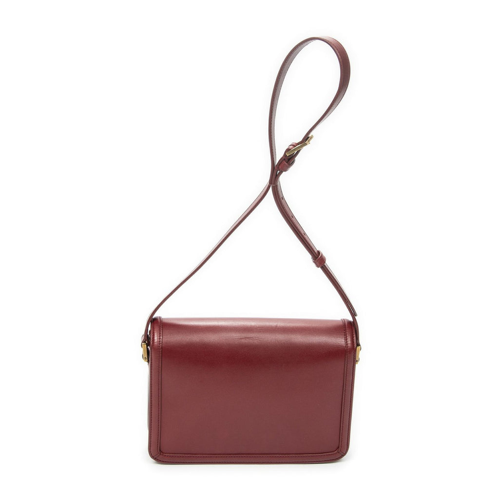 Saint Laurent Medium Solferino Red Calfskin Leather Shoulder — view 5