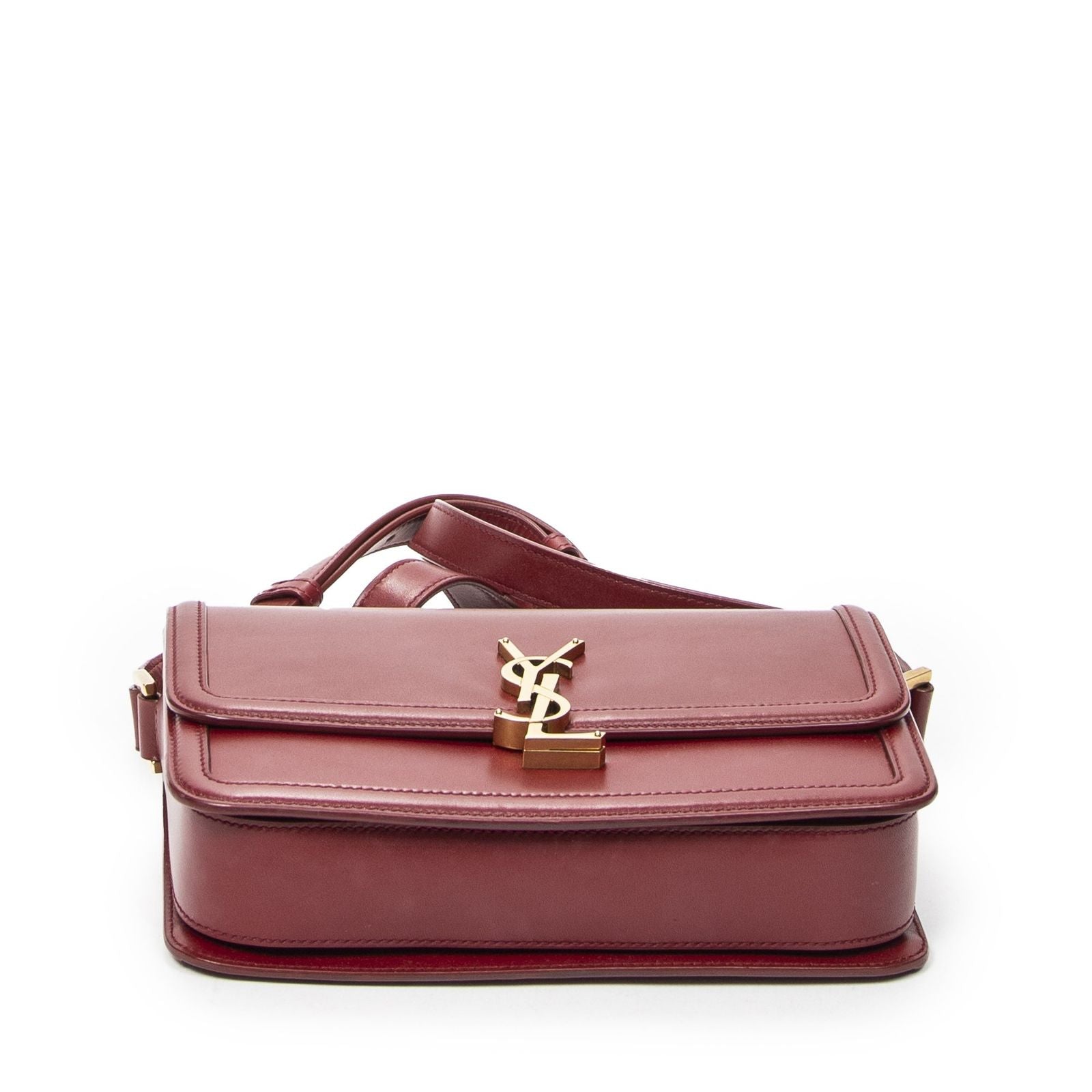 Saint Laurent Medium Solferino Red Calfskin Leather Shoulder — view 6