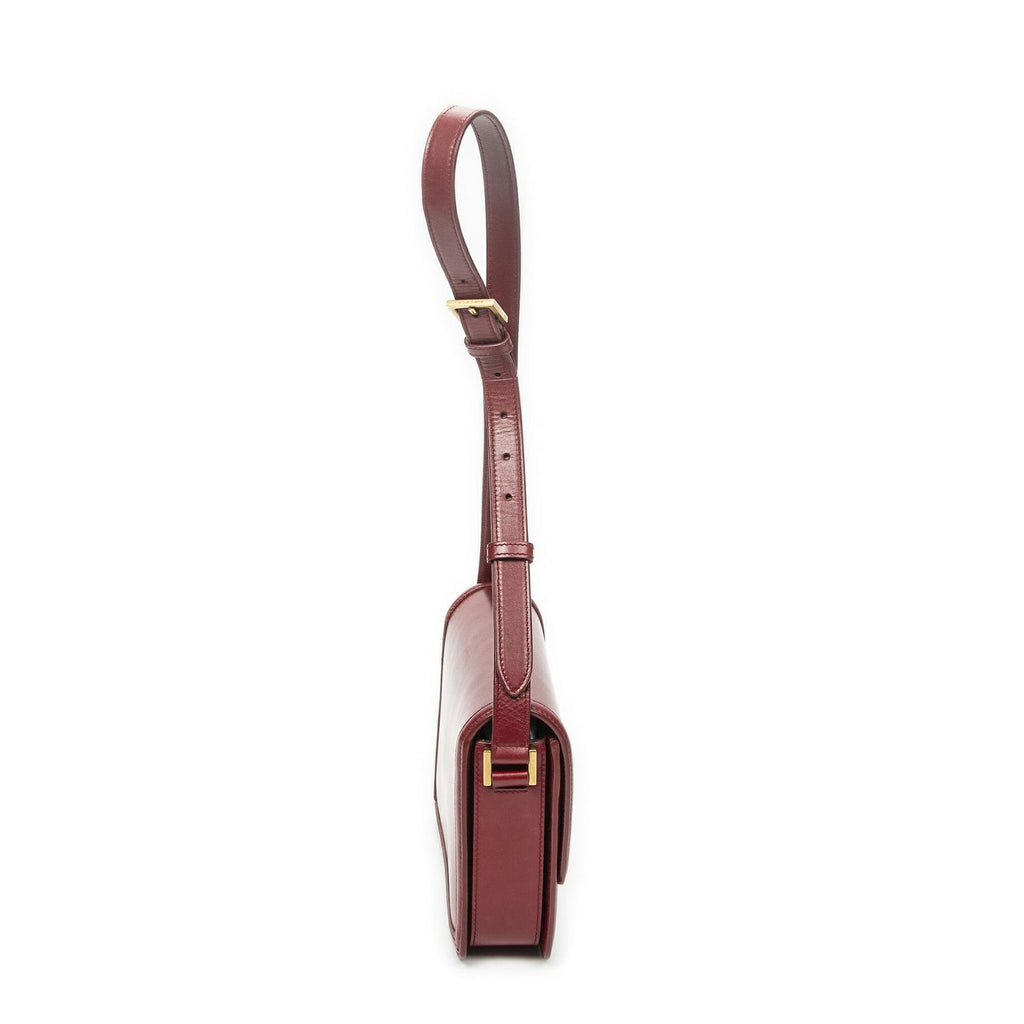 Saint Laurent Medium Solferino Red Calfskin Leather Shoulder — view 4