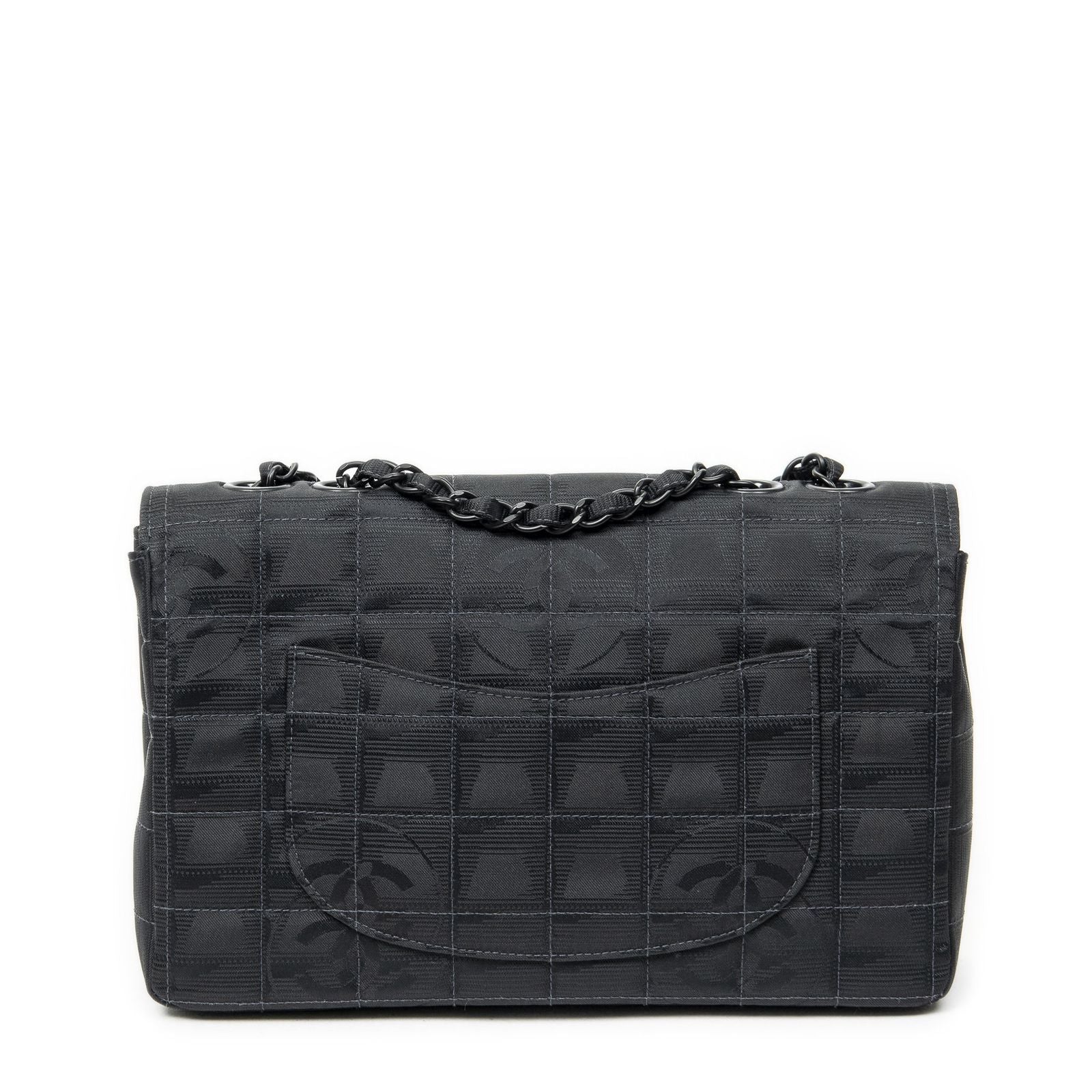 Chanel New Travel Line Single Flap Black Travelline Nylon Canvas — view 5