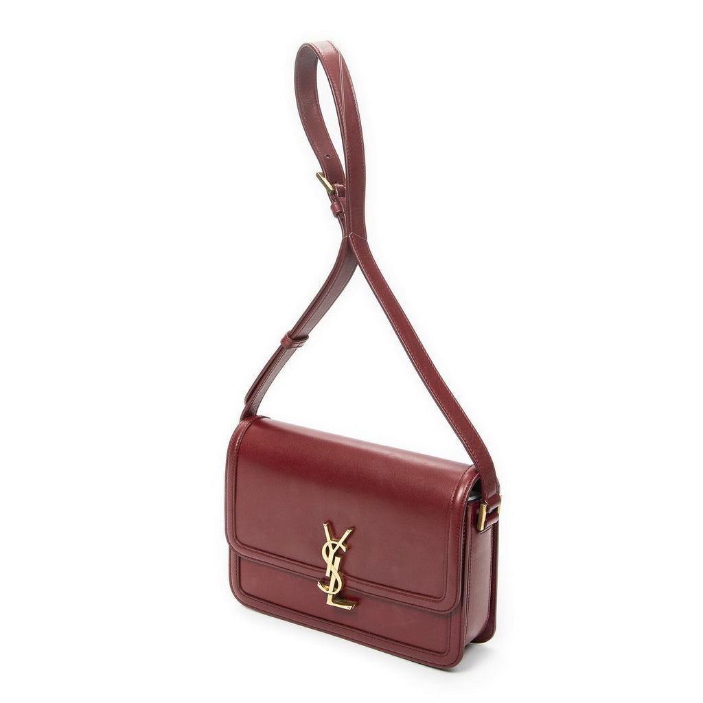 Saint Laurent Medium Solferino Red Calfskin Leather Shoulder — view 2