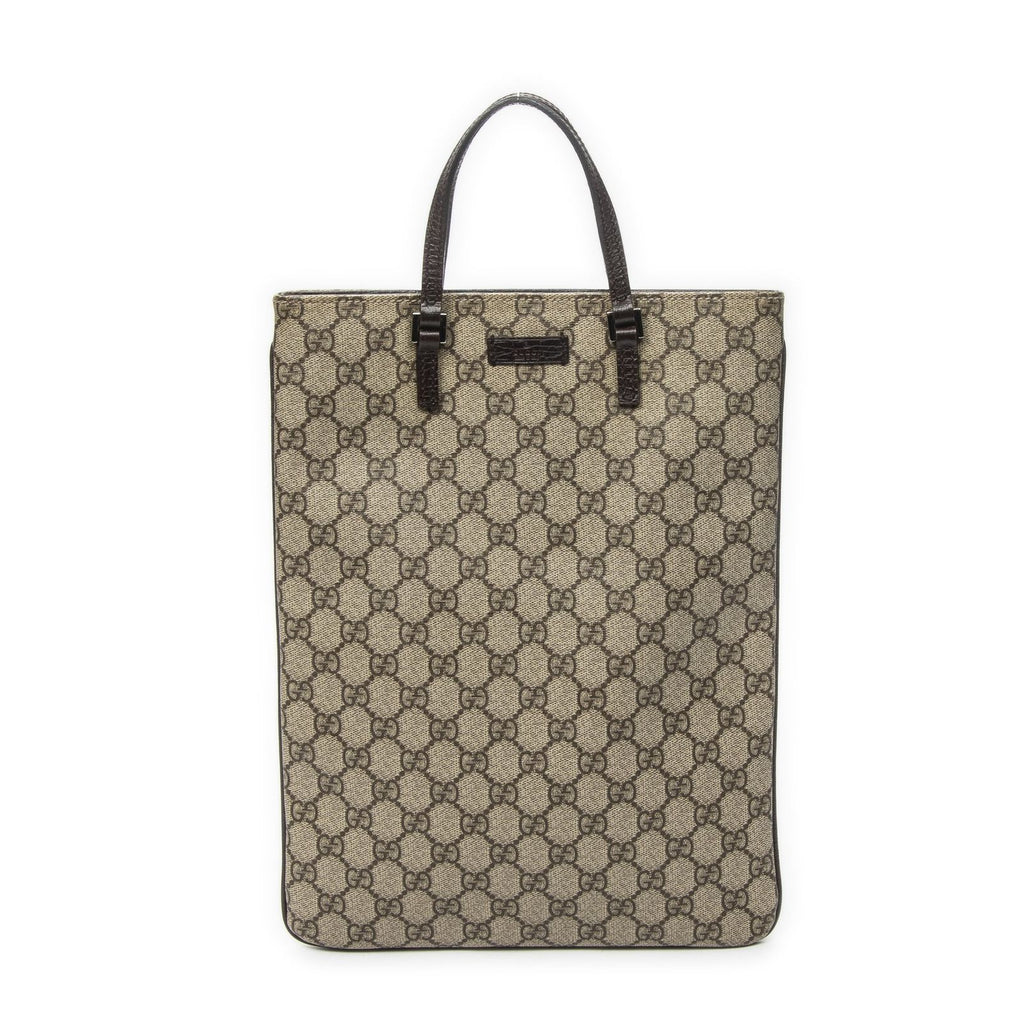 Gucci Flat Tote Brown Beige Spuri Canvas