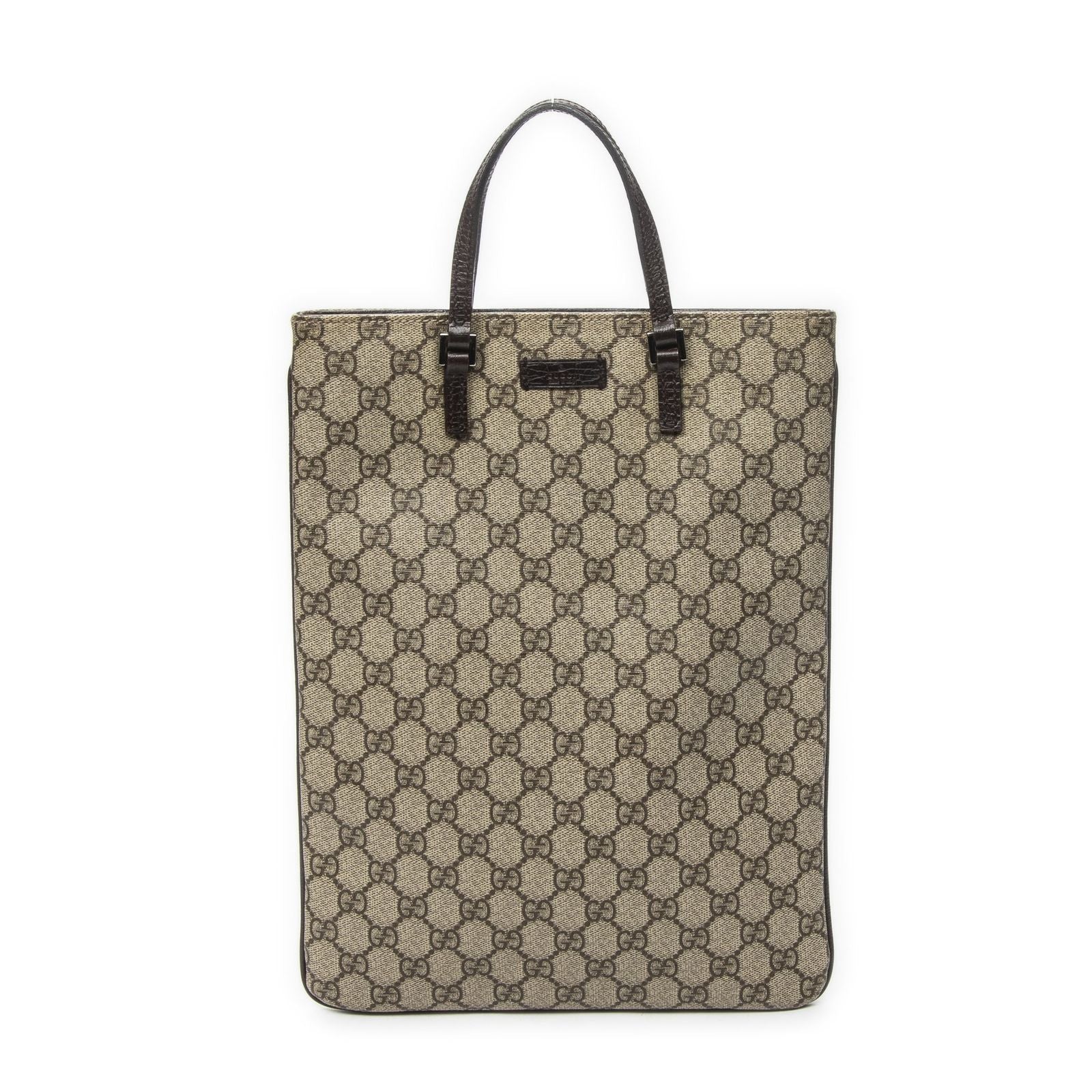 Gucci Flat Tote Brown Beige Spuri Canvas