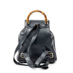 Gucci Mini Bamboo Backpack Navy Calfskin Leather — view 5