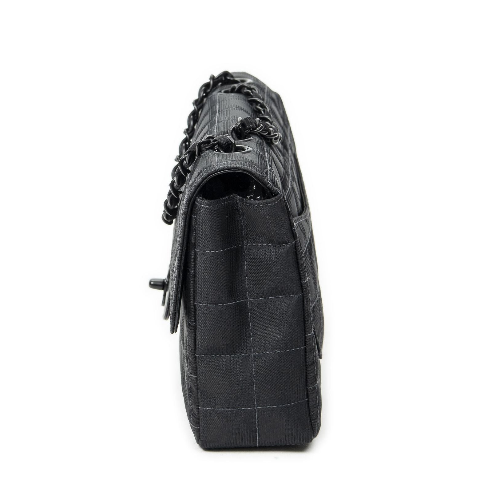 Chanel New Travel Line Single Flap Black Travelline Nylon Canvas — view 3