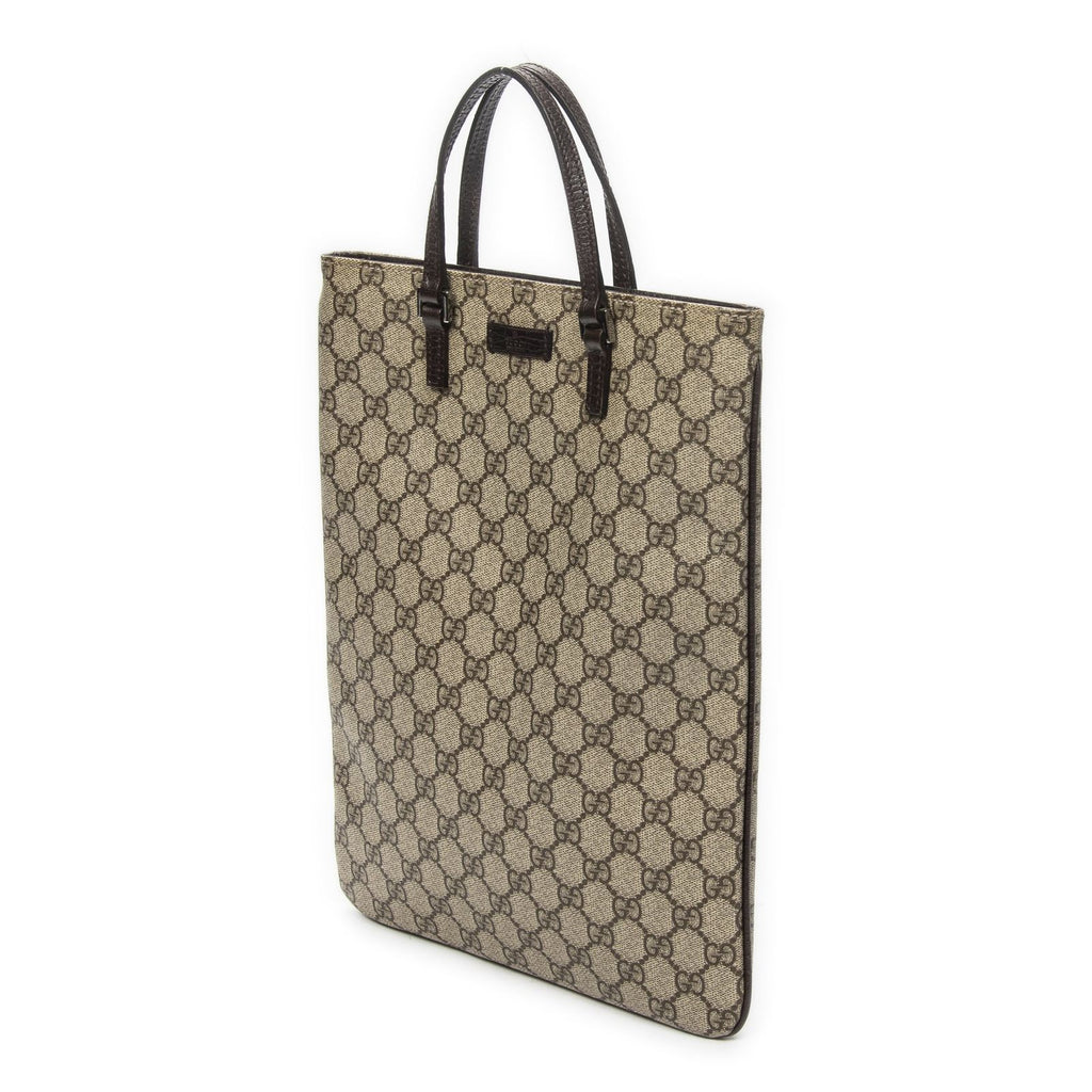 Gucci Flat Tote Brown Beige Spuri Canvas — view 2