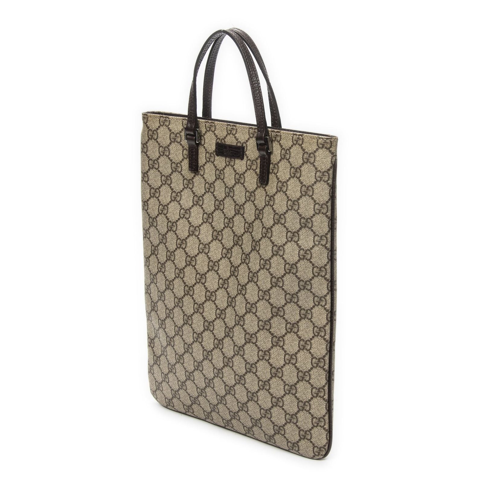 Gucci Flat Tote Brown Beige Spuri Canvas — view 2