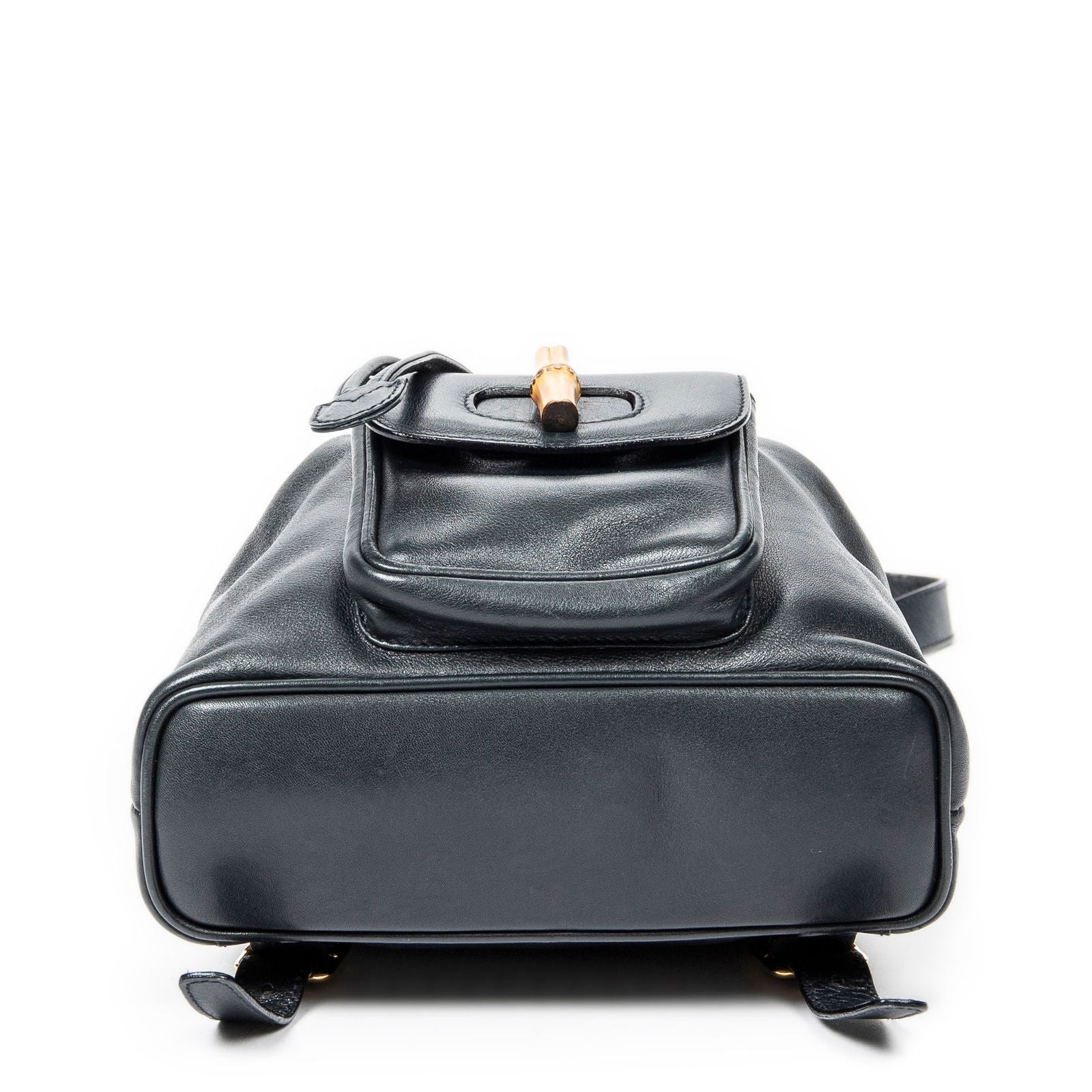 Gucci Mini Bamboo Backpack Navy Calfskin Leather — view 6