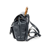 Gucci Mini Bamboo Backpack Navy Calfskin Leather — view 3